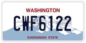 CWF6122  license plate in WA