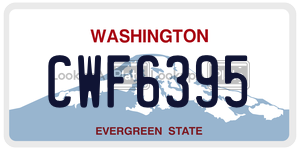 CWF6395  license plate in WA
