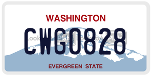 CWG0828 license plate in Washington