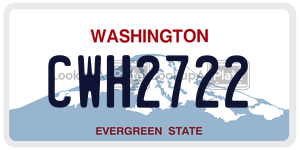CWH2722  license plate in WA
