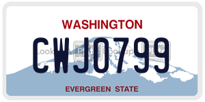 CWJ0799  license plate in WA