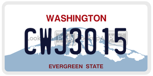 CWJ3015  license plate in WA