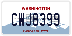 CWJ8399  license plate in WA