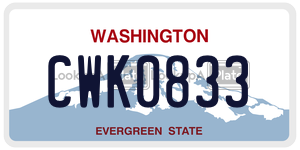 CWK0833  license plate in WA