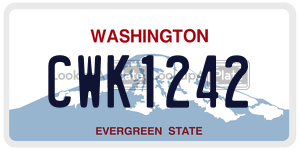 CWK1242  license plate in WA