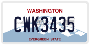 CWK3435  license plate in WA