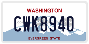CWK8940  license plate in WA