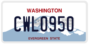 CWL0950  license plate in WA