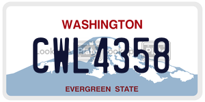 CWL4358  license plate in WA