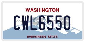 CWL6550  license plate in WA