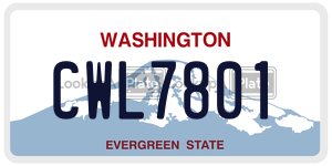 CWL7801 license plate in Washington