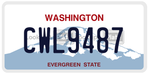 CWL9487  license plate in WA