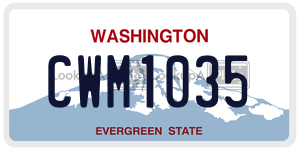 CWM1035  license plate in WA