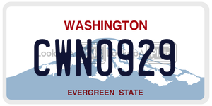 CWN0929  license plate in WA