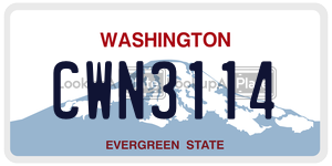 CWN3114  license plate in WA