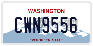 CWN9556  license plate in WA