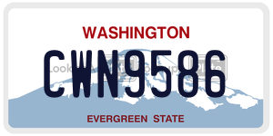 CWN9586  license plate in WA