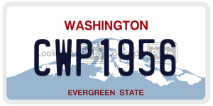 CWP1956  license plate in WA
