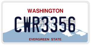 CWR3356  license plate in WA