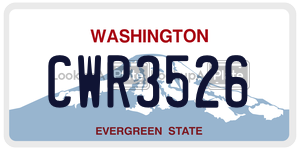 CWR3526  license plate in WA