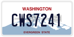 CWS7241  license plate in WA