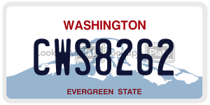 CWS8262  license plate in WA