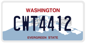 CWT4412  license plate in WA