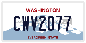 CWV2077  license plate in WA