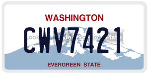 CWV7421  license plate in WA