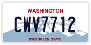 CWV7712  license plate in WA