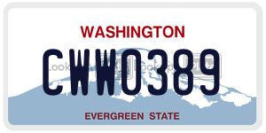 CWW0389  license plate in WA