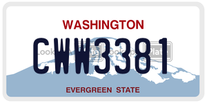 CWW3381  license plate in WA