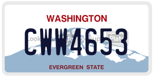 CWW4653  license plate in WA