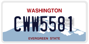 CWW5581  license plate in WA