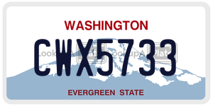 CWX5733  license plate in WA