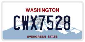 CWX7528  license plate in WA
