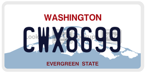 CWX8699  license plate in WA