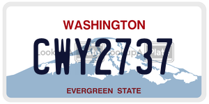 CWY2737  license plate in WA