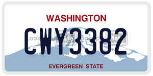 CWY3382 license plate in Washington