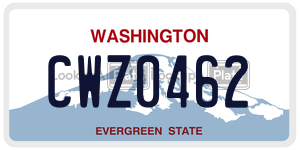 CWZ0462  license plate in WA