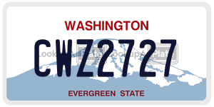 CWZ2727  license plate in WA