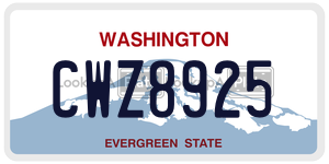CWZ8925  license plate in WA