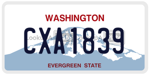 CXA1839  license plate in WA