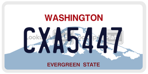 CXA5447  license plate in WA
