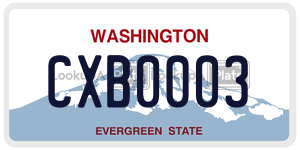 CXB0003  license plate in WA