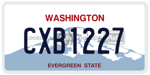 CXB1227 license plate in Washington