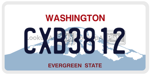 CXB3812  license plate in WA