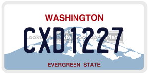 CXD1227 license plate in Washington