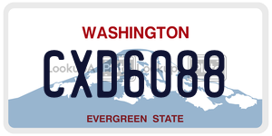 CXD6088  license plate in WA
