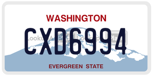 CXD6994  license plate in WA